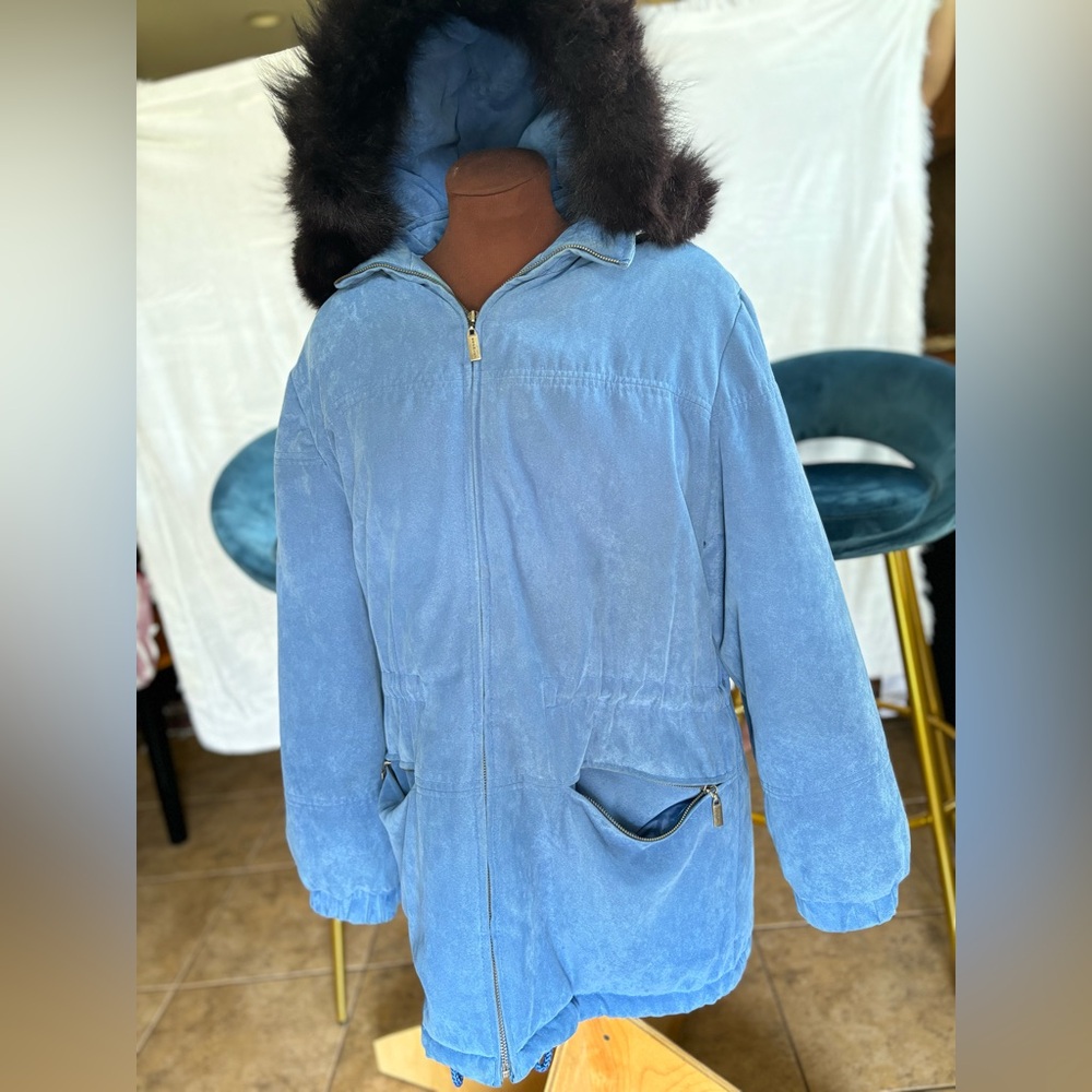Worthington L Winter Coat with Faux Fur Hood